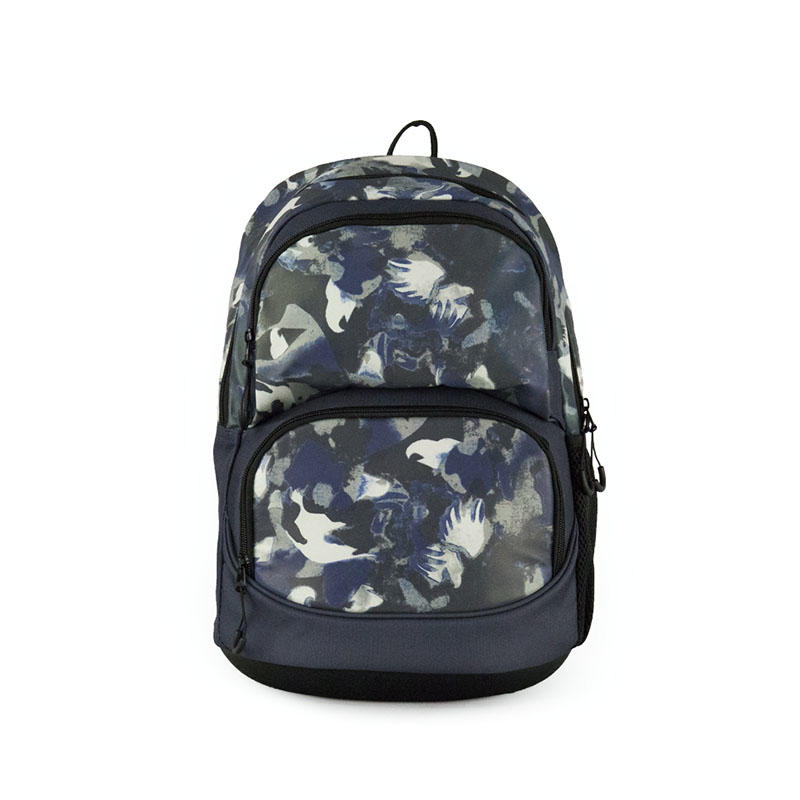 Reflective boy students school backpack with cooler bag 201901006B