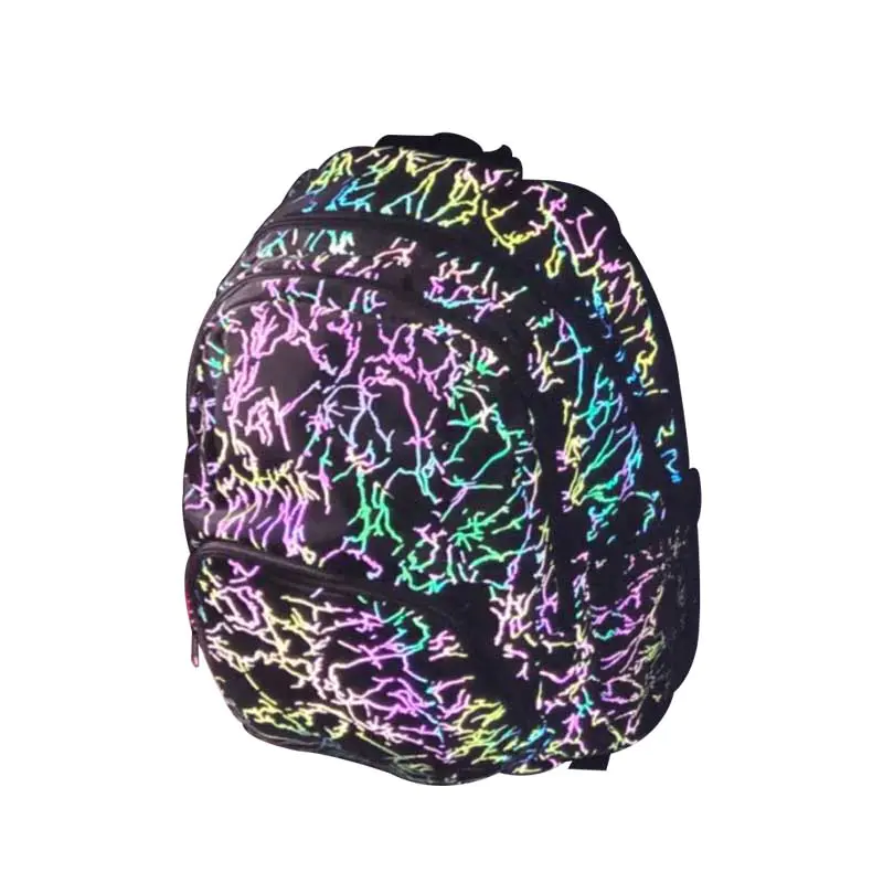 Fashion full colorful reflective student fashion backpack 201901018