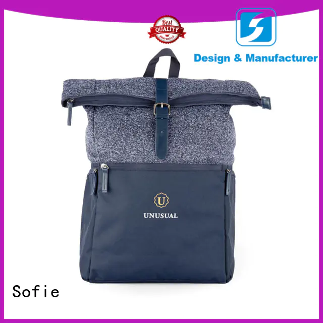 Sofie two zipper side casual backpack manufacturer for college