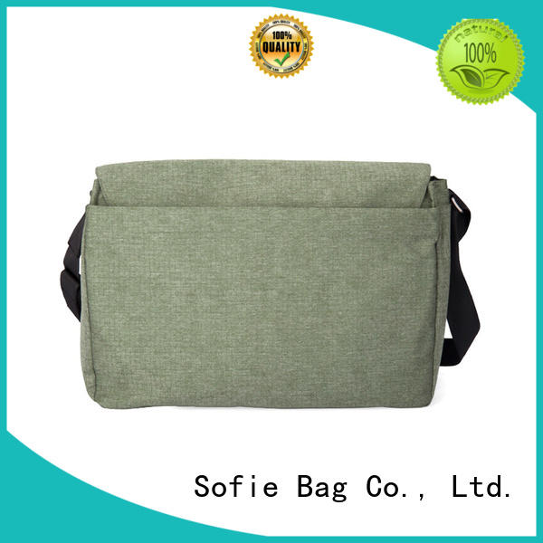 Sofie lattice jacquard fabric laptop messenger bags factory direct supply for travel