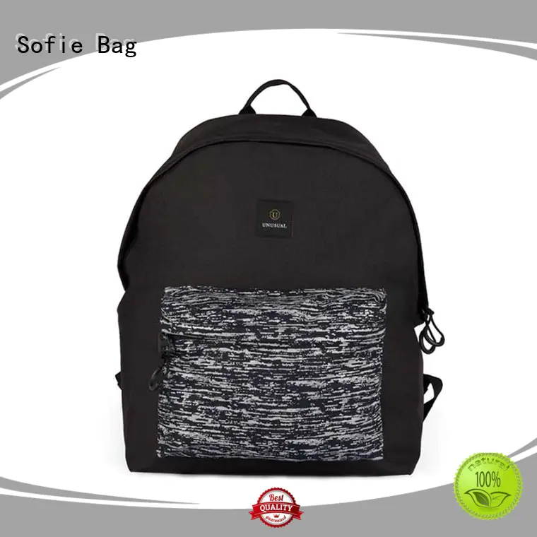 Sofie two zipper side reflective backpack manufacturer for business