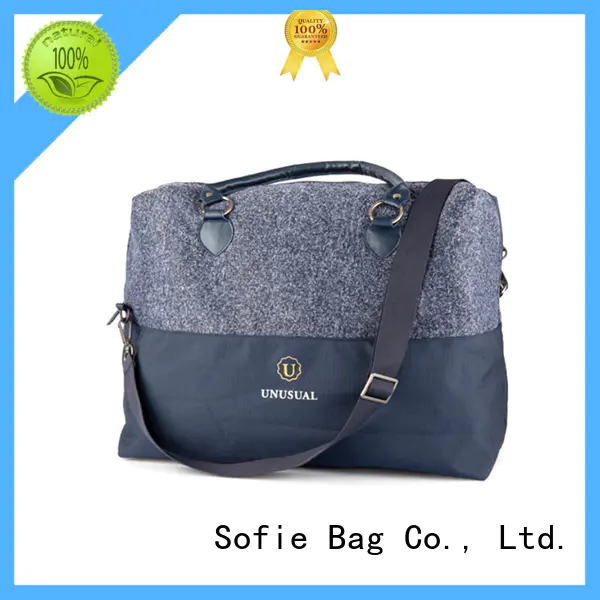 Pu leather handle business travel bag factory direct supply for packaging