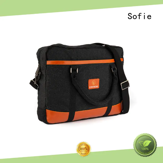 Sofie nylon shoulder straps laptop bag manufacturer for men
