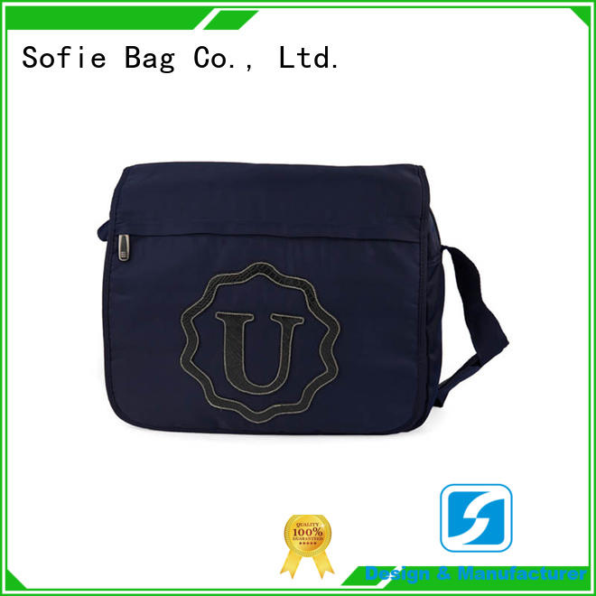 Sofie PU leather logo business messenger bag wholesale for office