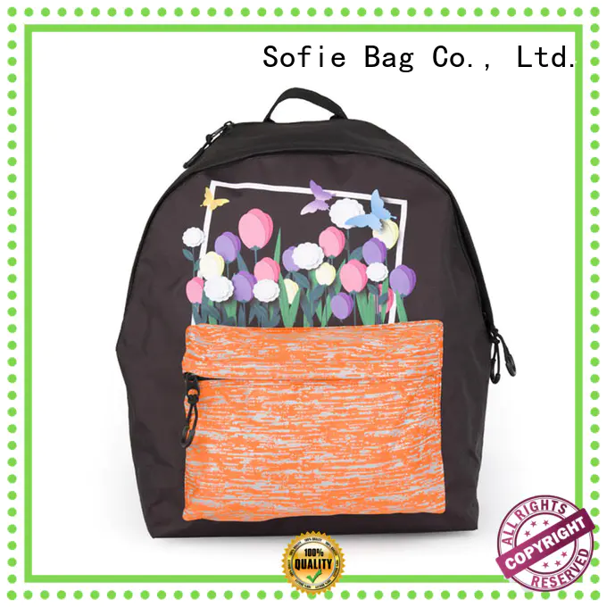Sofie fashion school backpack customized for packaging