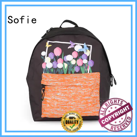 Sofie with TPU reflective hat school bags for girls series for children