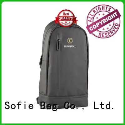 Sofie jacquard fabric chest bag manufacturer for men