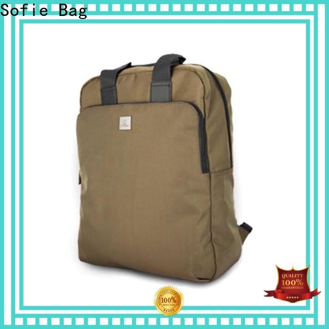 PU leather handle cool backpacks customized for business
