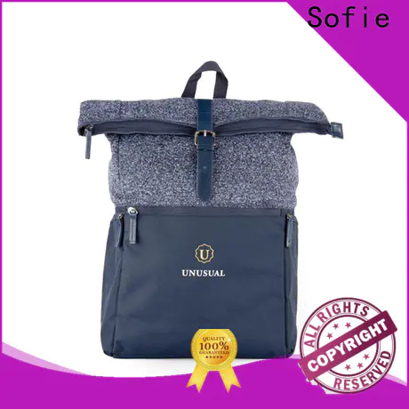 Sofie knitted fabric mini backpack customized for business