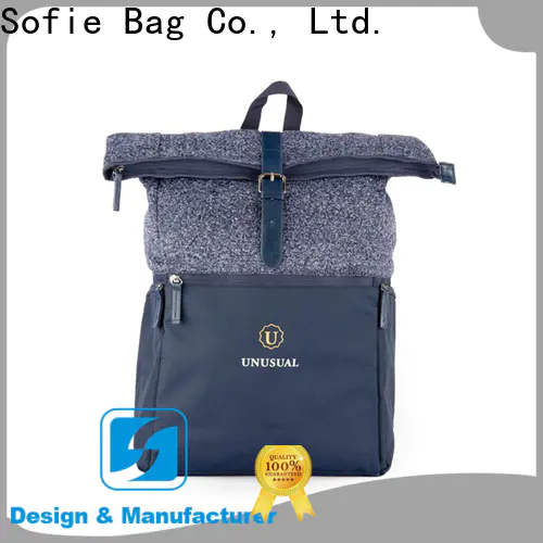 Sofie back pocket canvas backpack supplier for school