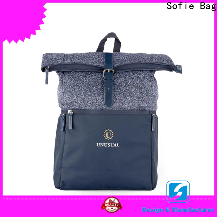 Sofie PU leather handle casual backpack manufacturer for college