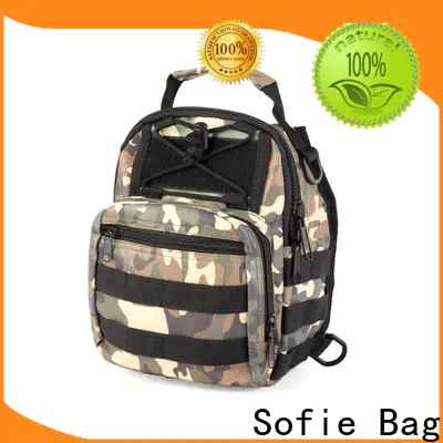 Sofie jacquard fabric crossbody sling bag customized for men