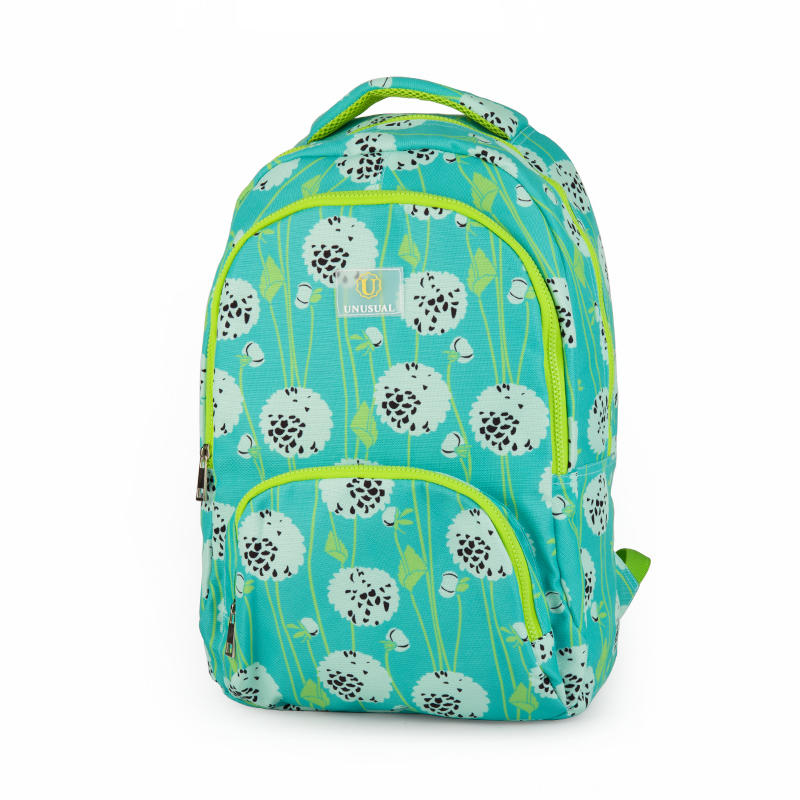 Customized full flower printing girls high school backpack S2019-04